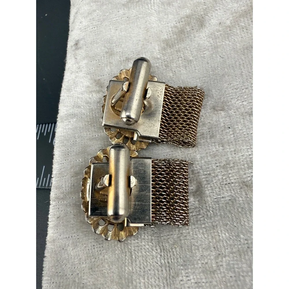 Vintage‎ Watermelon Cufflinks Lot Rivoli Gold Tone